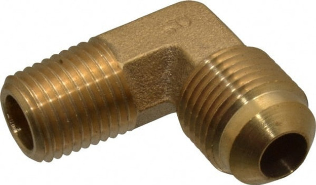 Parker 149F-6-4 Brass Flared Tube Male Elbow: 3/8" Tube OD, 1/4-18 Thread, 45 ° Flared Angle