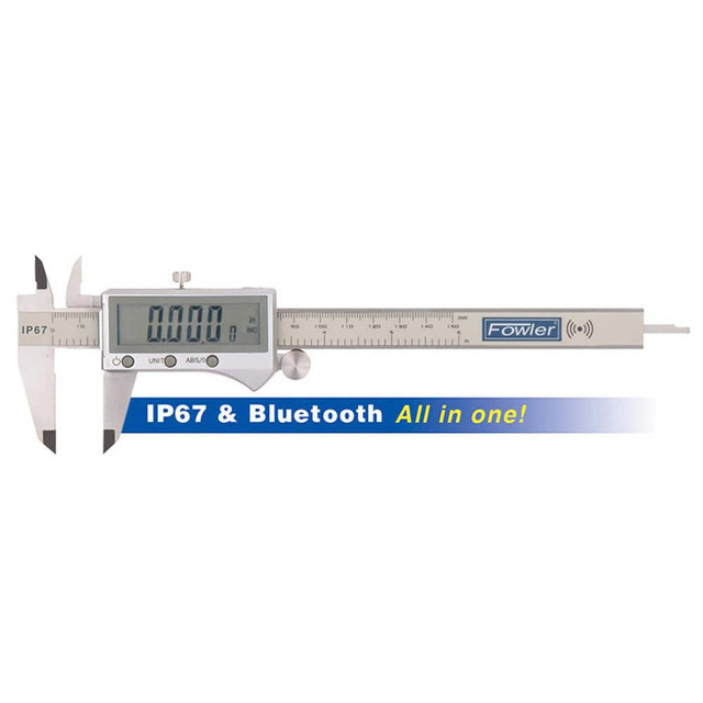 Fowler 54-100-512-BT Electronic Caliper: 0 to 12", 0.0005" Resolution, IP67