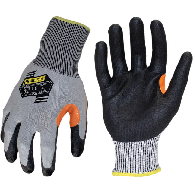 ironCLAD KKC4PU-03-M Cut-Resistant Gloves: Size Medium, ANSI Cut A4, ANSI Puncture 5, Polyurethane, Series KKC4PU