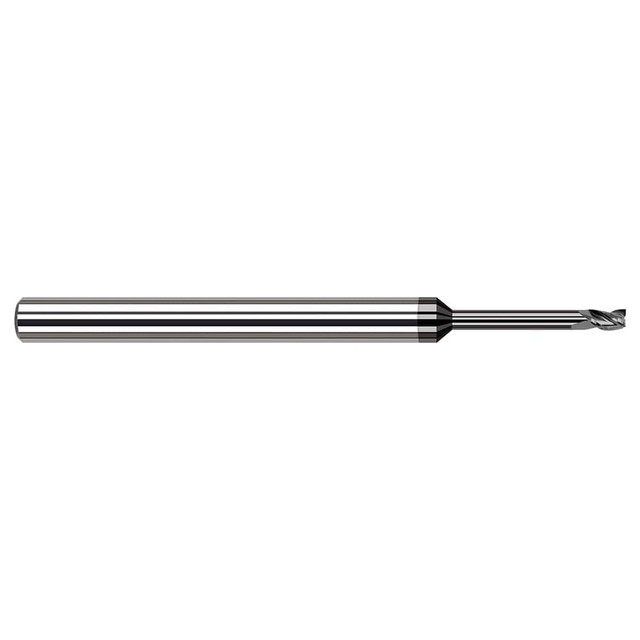 Harvey Tool 34675-C4 Square End Mill: 0.075'' Dia, 0.113'' LOC, 1/8'' Shank Dia, 2-1/2'' OAL, 3 Flutes, Solid Carbide