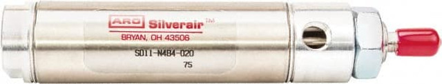 ARO/Ingersoll-Rand SD15-N4B4-020 Double Acting Rodless Air Cylinder: 1-1/2" Bore, 2" Stroke, 200 psi Max, 1/8 NPT Port, Nose Mount