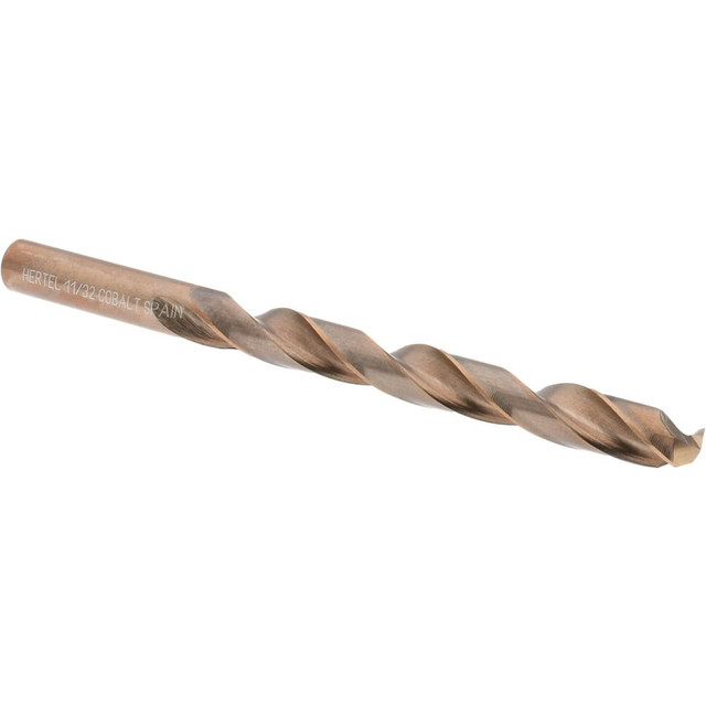 Hertel 42008 Jobber Length Drill Bit: 11/32" Dia, 135 °, Cobalt