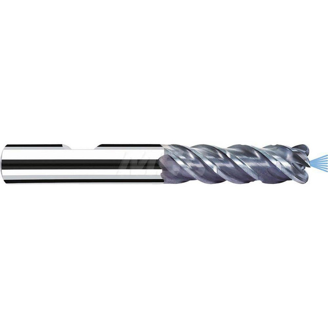 Fraisa P8217385 Corner Radius End Mill: 12 mm Dia, 44.00 mm LOC, 45 deg Helix, TiAlCrN Coated, Corner Radius End, Centercutting Series MFC