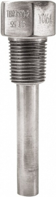 Winters TBR3550-2 Thermowells; Overall Length (Inch): 4 ; Insertion Length (Inch): 2-1/2 ; Thread Size: 1/2 (Inch); Type: Thermowell ; Material: Brass