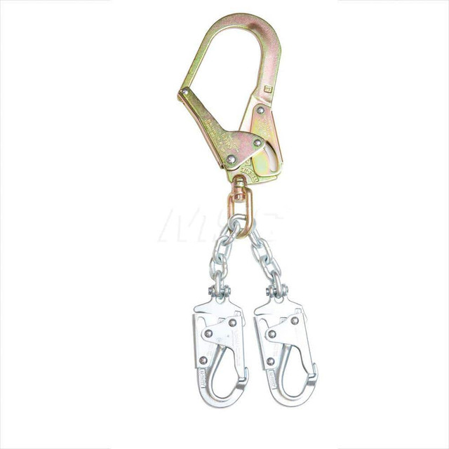 Werner C191203 Lanyards & Lifelines; Load Capacity: 5000lb ; Construction Type: Webbing ; Harness Type: Positioning ; Lanyard End Connection: Snap Hook ; Anchorage End Connection: Rebar Hook ; Length Ft.: 1.50