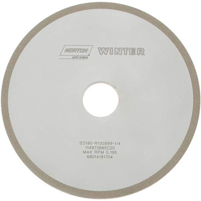 Norton 69014191704 Surface Grinding Wheel: 7" Dia, 1/4" Thick, 1-1/4" Hole, 180 Grit