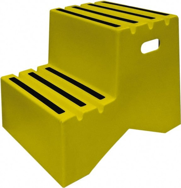 Diversified Plastics ST217-14 Step Stand Stool: 2 Steps, Plastic, Yellow