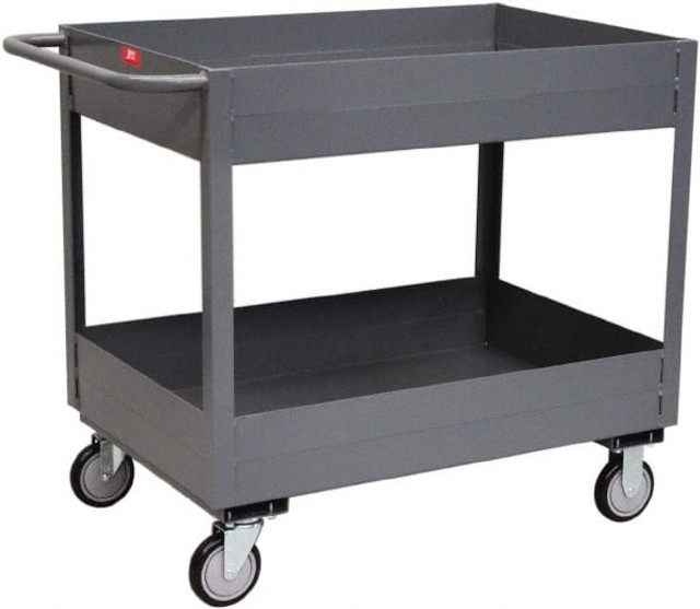 Jamco LS248-Z8 Deep Shelf Utility Cart: Steel, Gray