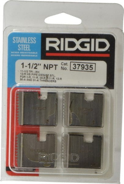 Ridgid 37935 1-1/2 - 11-1/2 NPT, Right Hand, High Speed Steel, Pipe Threader Die