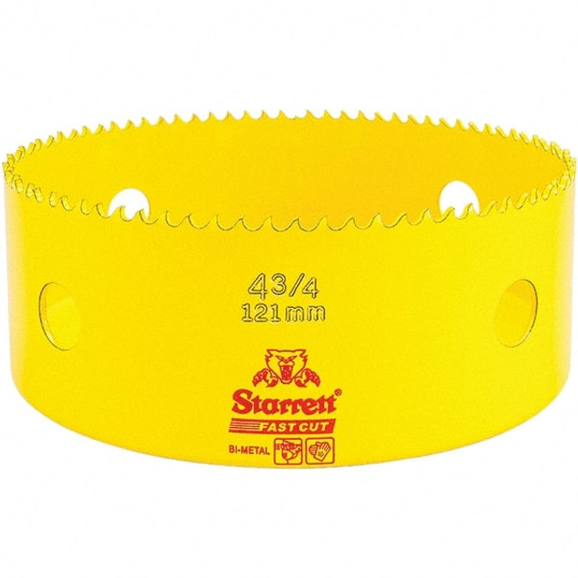 Starrett 00531 Hole Saw: 4-3/4" Saw Dia, 1-5/8" Cut Depth