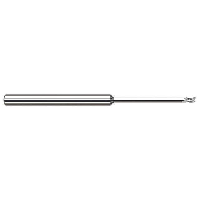 Harvey Tool 48962 Square End Mill: 1/16'' Dia, 3/32'' LOC, 1/8'' Shank Dia, 2-1/2'' OAL, 3 Flutes, Solid Carbide