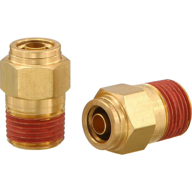 PRO-SOURCE PC68-DOT-88 Metal Push-To-Connect Tube Fittings; Connection Type: Push-to-Connect x MNPT ; Material: Brass ; Tube Outside Diameter: 1/2 ; Maximum Working Pressure (Psi - 3 Decimals): 250.000 ; Overall Length (mm): 33.40 ; Standards: DOT