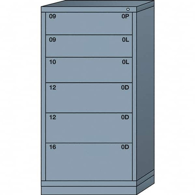 Lyon DDM6830301016IL Standard Eye-Level - Multiple Drawer Access Steel Storage Cabinet: 30" Wide, 28-1/4" Deep, 59-1/4" High