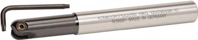 Kennametal 1918678 Indexable Ball Nose End Mill: 0.63" Cut Dia, 5.5118" OAL