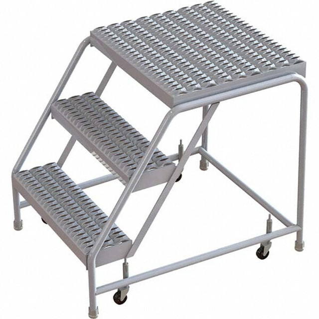 TRI-ARC WLAR003245-D4 Aluminum Rolling Ladder: 3 Step