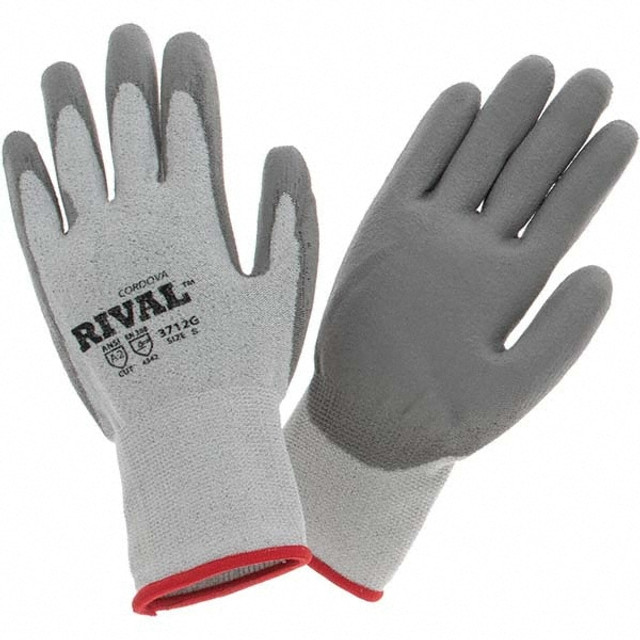 Cordova 3712GS Cut-Resistant Gloves: Size Small, ANSI Cut A2, ANSI Puncture 2, Polyurethane, Series 3712G