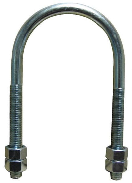 Empire 137G0125 Round U-Bolt: Without Mount Plate, 3/8-16 UNC, 2-3/8" Thread Length, for 1-1/4" Pipe, Steel