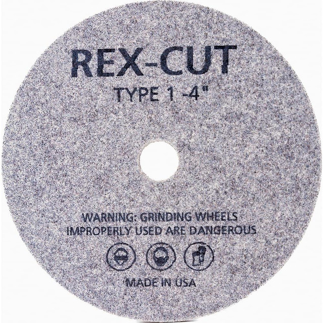 Rex Cut Abrasives 144403 Deburring Wheels; Wheel Diameter (Inch): 4 ; Face Width (Inch): 1/4 ; Center Hole Size (Inch): 1/4 ; Abrasive Material: Aluminum Oxide ; Grade: Medium ; Wheel Type: Type 1