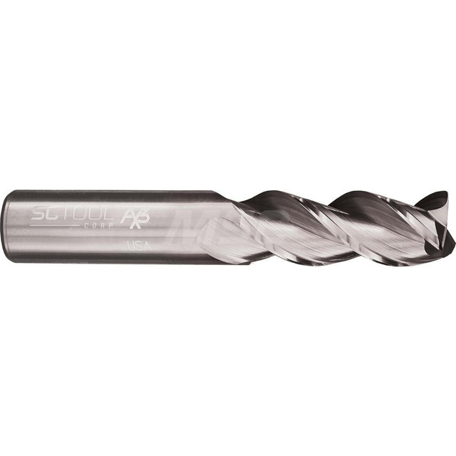 SC Tool 10219 Corner Radius End Mill: 5/8" Dia, 1-1/4" LOC, 0.03" Radius, 3 Flutes, Solid Carbide