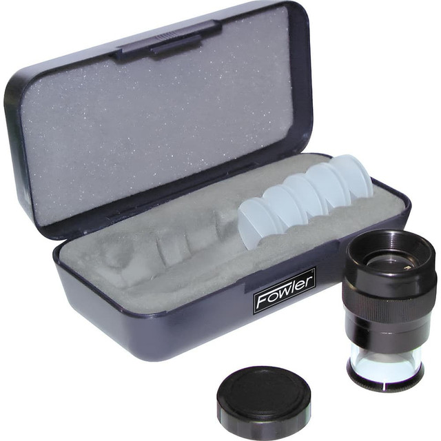 Fowler 526650050 Pocket & Hand-Held Optical Comparators; Minimum Magnification: 7x ; Light Source Included: No ; Includes Case: Yes ; Reticles/Charts Included: Yes ; Maximum Magnification: 7x ; Lens Diameter: 1in
