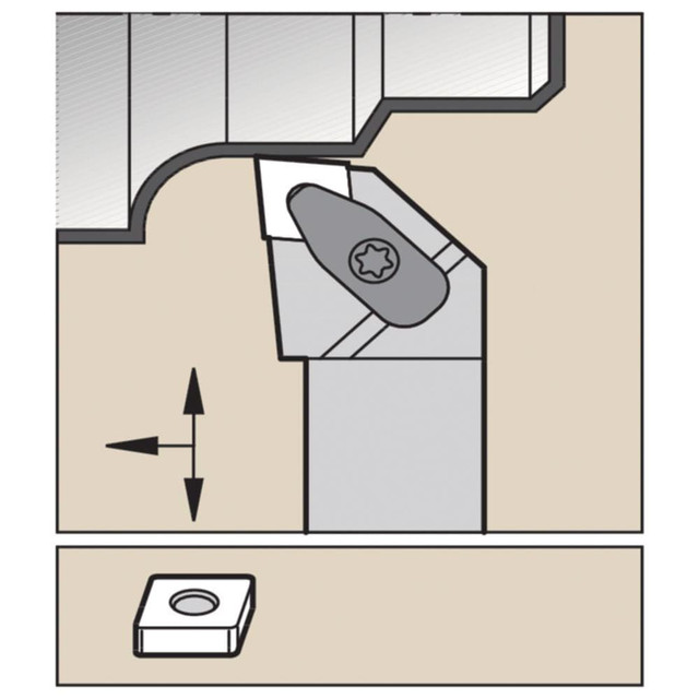 Widia 5697888 Indexable Turning Toolholders; Toolholder Style: DCLNL ; Hand of Holder: Left Hand ; Lead Angle: 95.000 ; Insert Compatibility: CN..1906.. ; Insert Holding Method: Clamp ; Shank Width (mm): 40.00