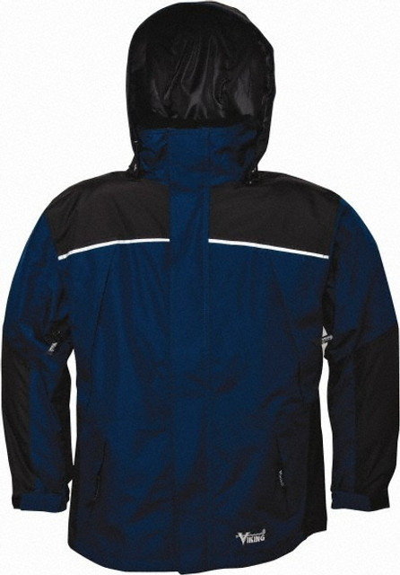 Viking 838CN-XXXXL Rain Jacket: Size 4X-Large, Charcoal & Navy, Polyester