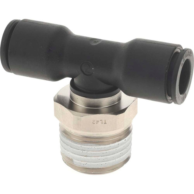 Legris 3108 60 22 Push-To-Connect Tube Fitting: Male Branch Tee, 1/2" Thread, 3/8" OD