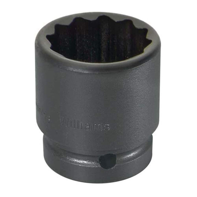 Williams 39720 Impact Sockets; Socket Size (Decimal Inch): 0.625 ; Number Of Points: 6 ; Drive Style: Square ; Overall Length (mm): 57.15mm ; Material: Steel ; Finish: Black Oxide
