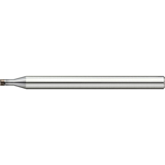 US Union Tool 2794018 Corner Radius End Mill: 0.80 mm Dia, 0.56 mm LOC, 0 deg Helix, CBN Coated, Corner Radius End, Centercutting Series CBN-LBFRRF