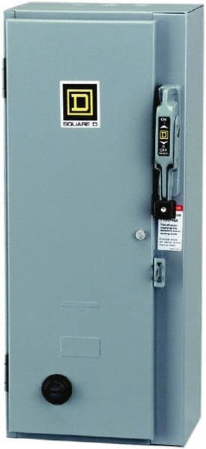 Square D 8539SDG43V02S Combination Starters; Continuous Amperage: 45 ; Starter Type: NEMA ; Enclosure Type: Enclosed ; Compatible Motor Phase: Three Phase ; Action: NonReversible ; Voltage: 600 VAC