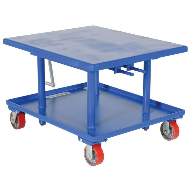 Vestil MT-3036-LP Mobile Hand Lift Table: 2,000 lb Capacity, 24 to 42.19" Lift Height, 30" Platform Width, 36" Platform Length