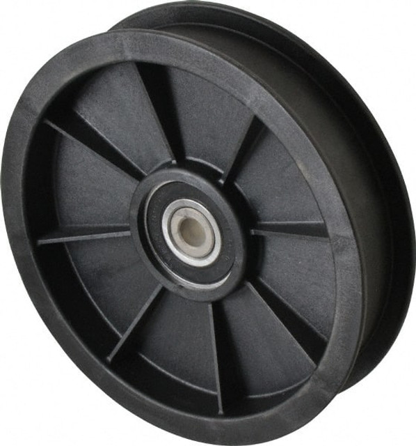 Fenner Drives FA5501RB0001 3/8 Inside x 5.56" Outside Diam, 1.02" Wide Pulley Slot, Glass Reinforced Nylon Idler Pulley