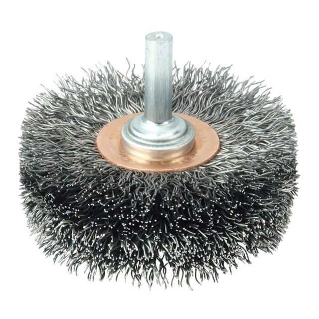 Weiler 17620 Wheel Brush: 2-1/2" Wheel Dia, Crimped