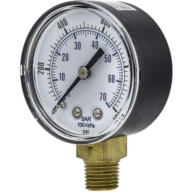 PIC Gauges SEP101D204MBSPT Pressure Gauges; Gauge Type: Utility Gauge ; Scale Type: Dual ; Accuracy (%): 3-2-3% ; Dial Type: Analog ; Thread Type: BSPP ; Bourdon Tube Material: Bronze