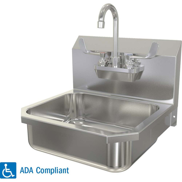 SANI-LAV 605FL-0.5 Wash Sink: Wall Mount, 304 Stainless Steel
