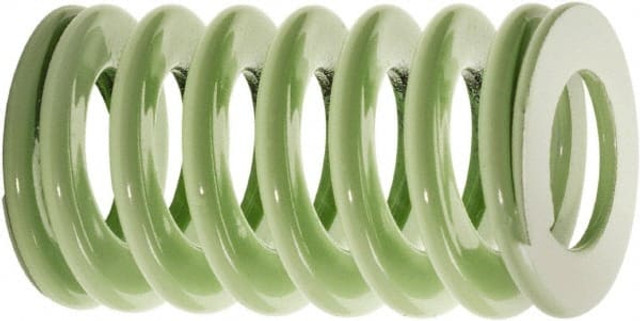 Associated Spring Raymond 302-412-D Die Spring: 3/4" Hole Dia, 3/8" Rod Dia, 3" Free Length, Light Green