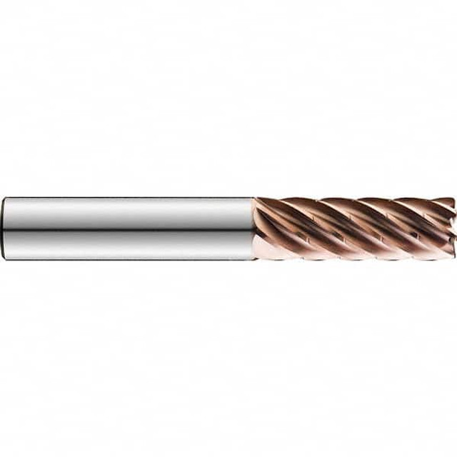 SGS 74599 Corner Radius End Mill: 25 mm Dia, 100 mm LOC, 3 mm Radius, 7 Flutes, Solid Carbide