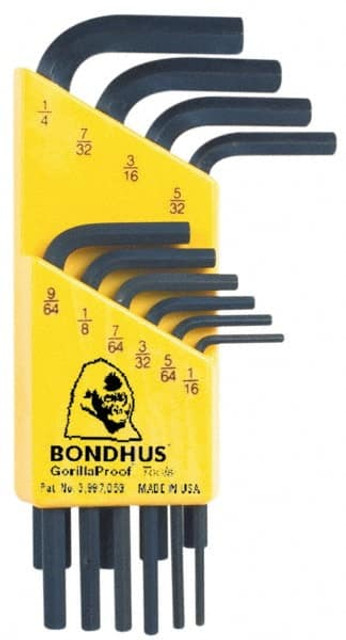Bondhus 12238 10 Piece L-Key Hex Key Set
