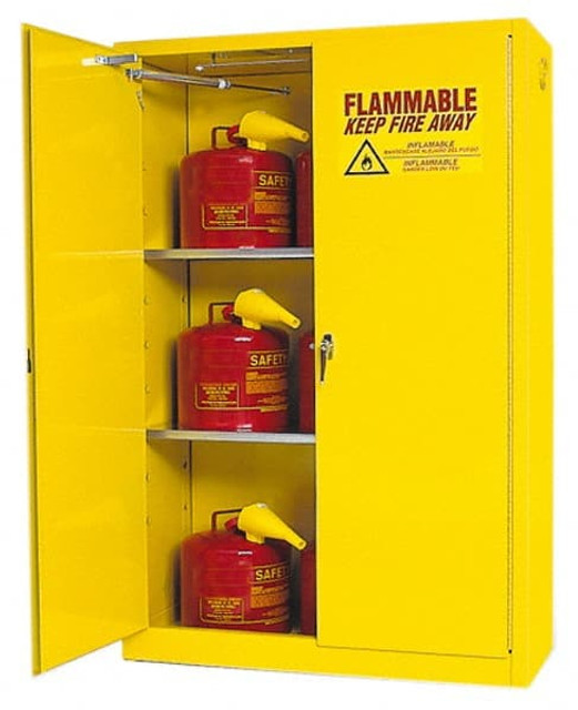 Eagle 4510X Standard Cabinet: Self-Closing, 2 Shelves, Yellow