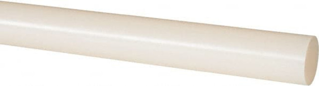 MSC 5505374 Plastic Rod: Polyvinylidene Fluoride, 4' Long, 1" Dia, White