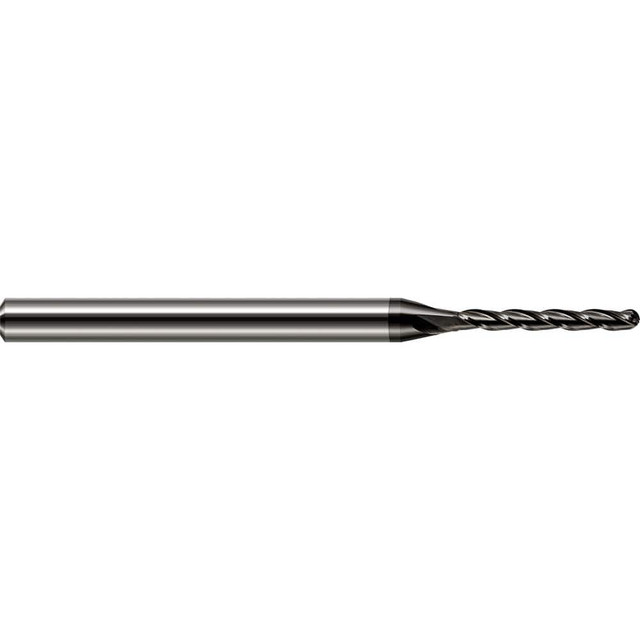 Harvey Tool 12899-C4 Ball End Mill: 0.1" Dia, 0.75" LOC, 3 Flute, Solid Carbide