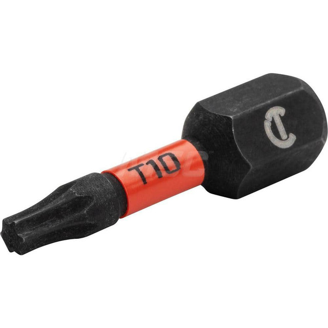 Crescent CAVB1T10-2 Torx Screwdriver Bits; Type: Bit ; Torx Size: T10 ; Overall Length (Inch): 1 ; Hex Size (Inch): 1/4 ; UNSPSC Code: 27112814