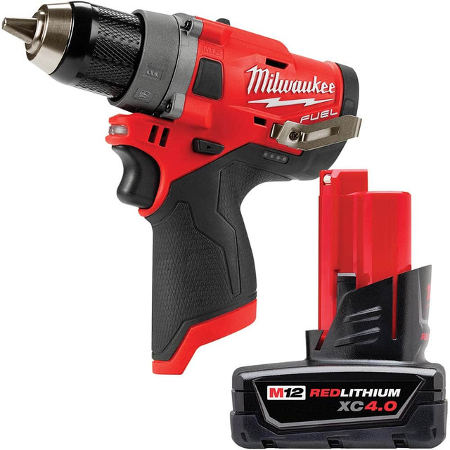 Milwaukee Tool 3873862/4337721 Cordless Drill: 12V, 1/2" Chuck, 0 to 1,700 RPM