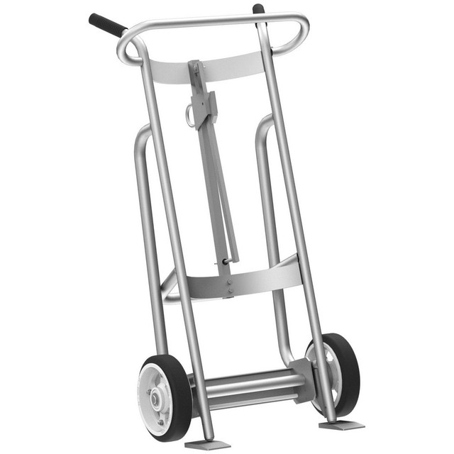 Valley Craft F81625A0 Drum & Tank Handling Equipment; Load Capacity (Lb. - 3 Decimals): 1000.000 ; Equipment Type: Drum Hand Truck ; Overall Width: 25 ; Overall Height: 52in ; Overall Depth: 18in ; Material: Aluminum