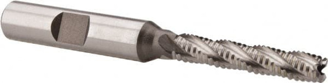 Hertel 84512003 Roughing End Mill: 1/4" Dia, 4 Flutes, Single End, Cobalt