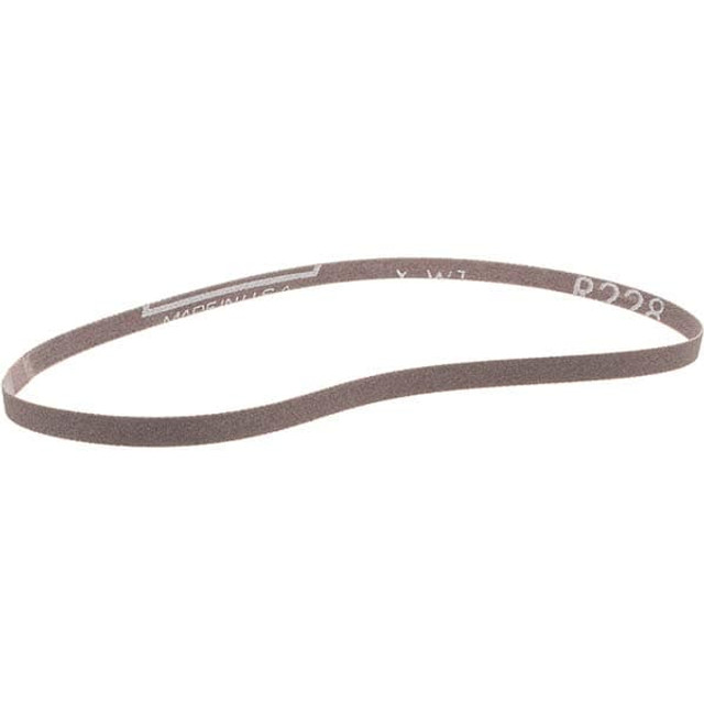 Norton 78072733176 Abrasive Belt: 1/4" Wide, 18" Long, 240 Grit, Aluminum Oxide