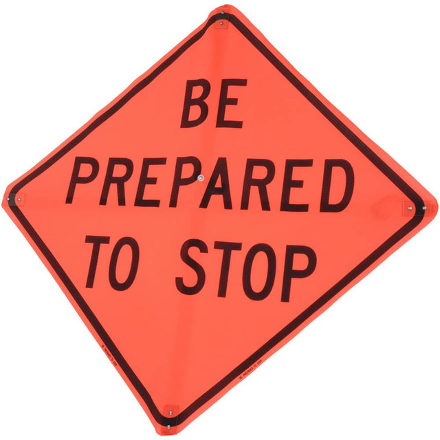 PRO-SAFE 07-800-3013-L Traffic Control Sign: Triangle, "Be Prepared to Stop"