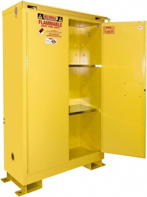 Securall Cabinets A330WP1 Standard Cabinet: Self-Closing, 1 Shelf, Yellow