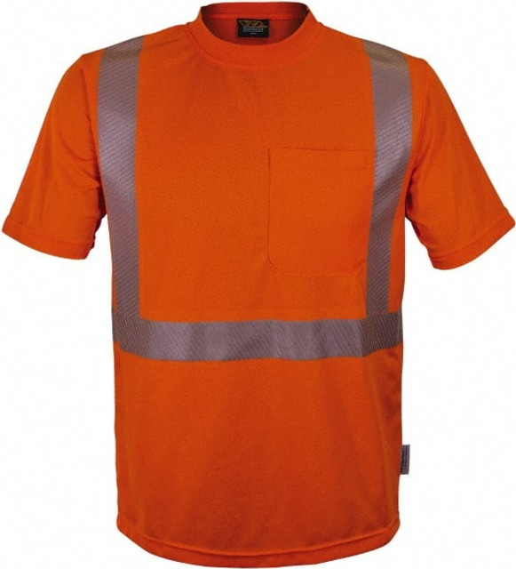 Reflective Apparel Factory 102CTOR6X Work Shirt: High-Visibility, 6X-Large, Polyester, High-Visibility Orange, 1 Pocket