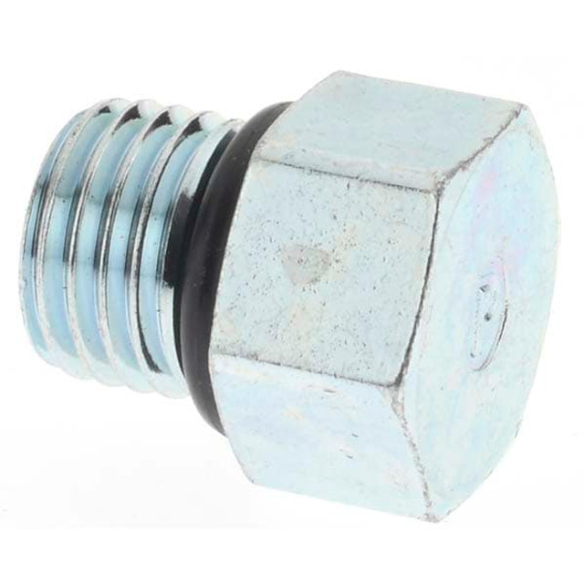 Parker -16295-2 Industrial Pipe Hex Plug: 7/16-20 Male Thread, Male Straight Thread O-Ring